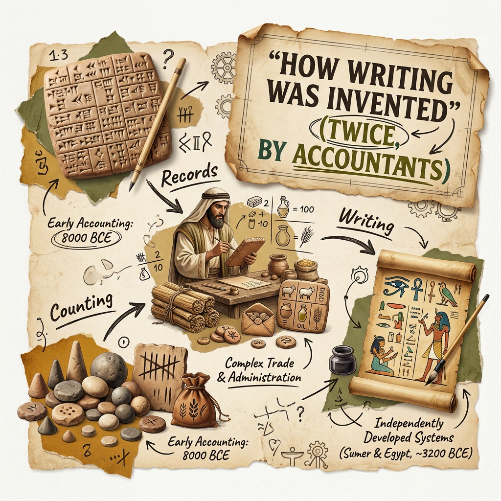 How Writing Was Invented (Twice, By Accountants)