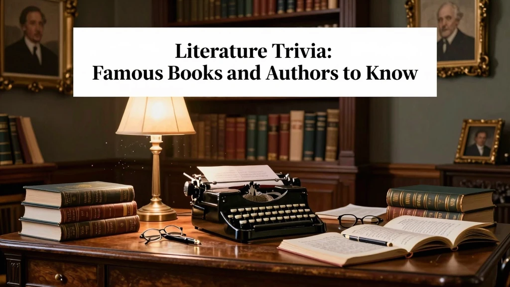 Literature Trivia: Famous Books and Authors to Know